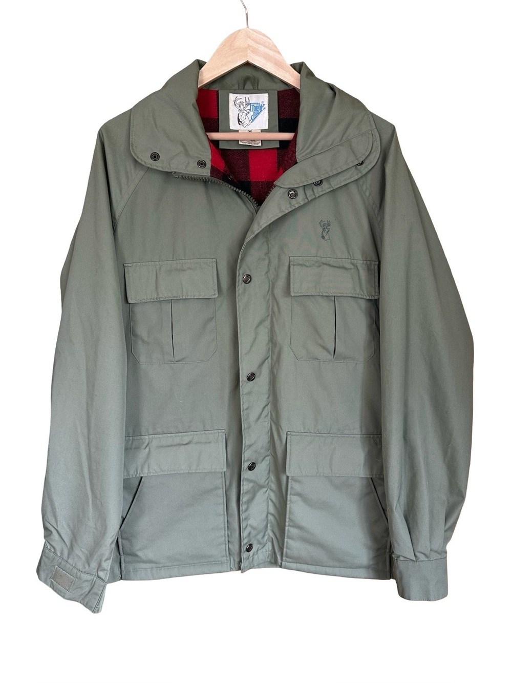 Vtg Trophy Club Hunting Field Utility Jacket- EUC- Sage Green Sz M